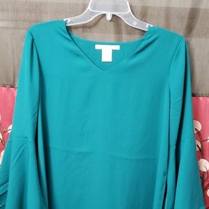 K Jordan Brand New Teal Green Blouse